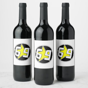 Yellow Star 69 Weinetikett