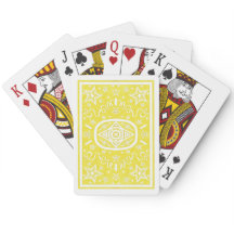 Yellow Star Back Bicycle Cards
