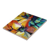 Yellow Star der Bethlehem Blume Aquarellkunst Fliese (Seite)