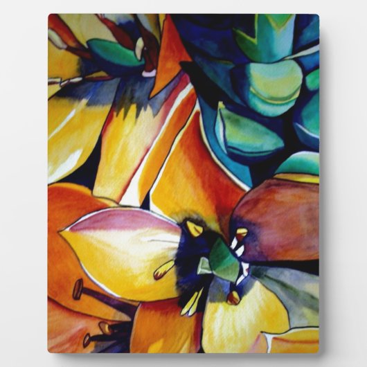 Yellow Star der Bethlehem Blume Aquarellkunst Fotoplatte (Vorderseite)