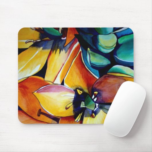 Yellow Star der Bethlehem Blume Aquarellkunst Mousepad (Mit Mouse)