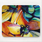 Yellow Star der Bethlehem Blume Aquarellkunst Mousepad (Vorne)