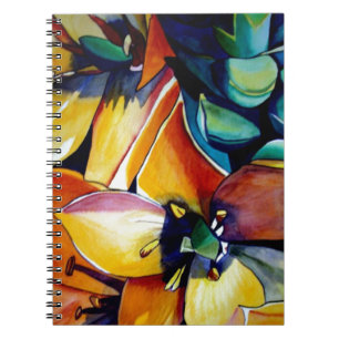 Yellow Star der Bethlehem Blume Aquarellkunst Notizblock