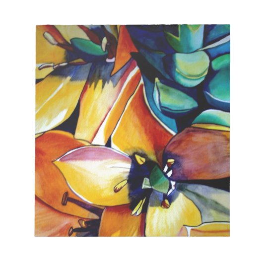 Yellow Star der Bethlehem Blume Aquarellkunst Notizblock (Vorderseite)