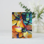 Yellow Star der Bethlehem Blume Aquarellkunst Postkarte (Stehend Vorderseite)