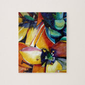 Yellow Star der Bethlehem Blume Aquarellkunst Puzzle (Vertikal)