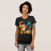 Yellow Star der Bethlehem Blume Aquarellkunst T-Shirt (Vorne ganz)