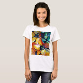 Yellow Star der Bethlehem Blume Aquarellkunst T-Shirt (Vorne ganz)