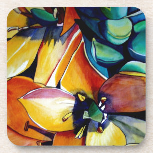 Yellow Star der Bethlehem Blume Aquarellkunst Untersetzer