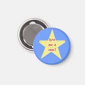 Yellow Star, du bist ein Star Magnet (Vorderseite/Rückseite)