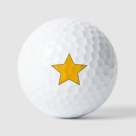 Yellow Star Golfball (Vorderseite)