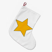 Yellow Star Großer Weihnachtsstrumpf (Vorderansicht (hängend))