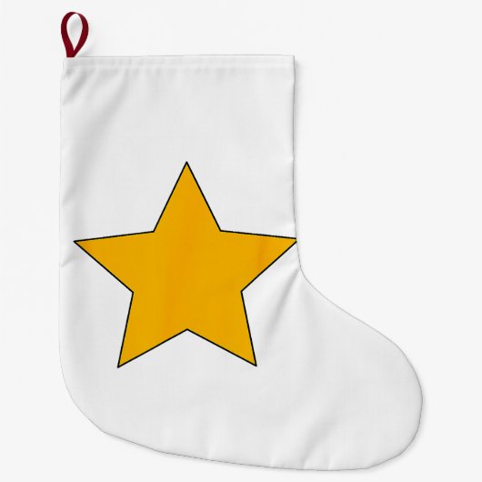 Yellow Star Großer Weihnachtsstrumpf (Vorderseite)