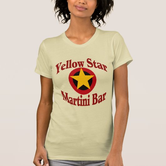 Yellow Star Martini Bar T-Shirt (Vorderseite)