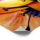 Yellow Star of Bethlehem flower watercolor art Poster (Ecke)