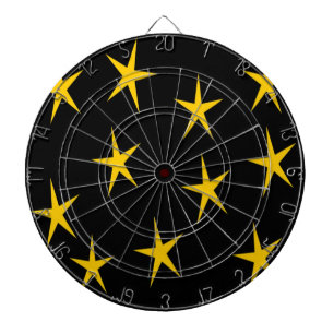 YELLOW STARS DARTSCHEIBE