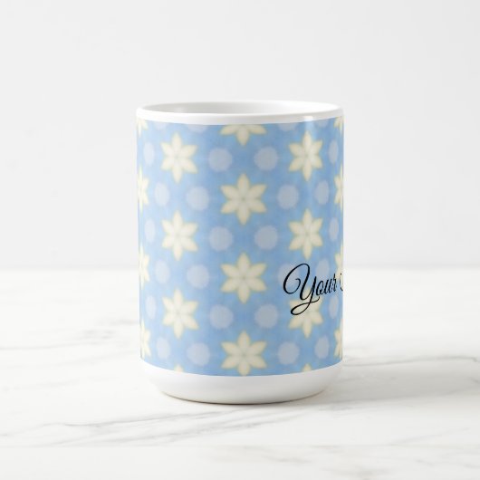 Yellow Stars on Blue design coffee mug Kaffeetasse (Mittel)