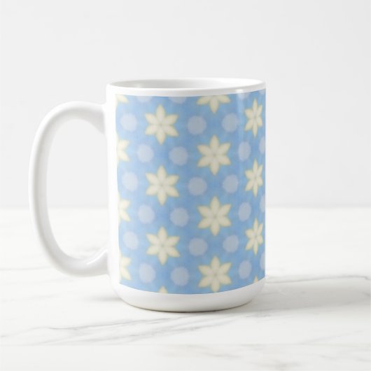 Yellow Stars on Blue design coffee mug Kaffeetasse (Links)