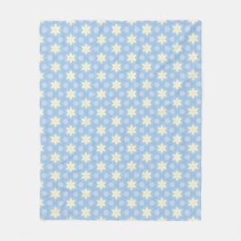 Yellow stars on Pale blue blanket Fleecedecke