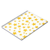 yellow stars on white background notizblock (Linke Seite)