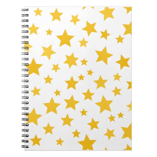 yellow stars on white background notizblock (Vorderseite)