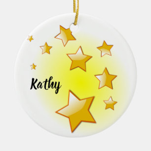 Yellow Stars Ornament