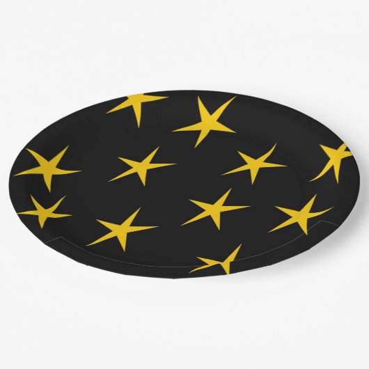 YELLOW STARS PAPPTELLER (Schrägansicht)