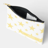 Yellow Stars Pattern Constellation Pencil Case Zubehörtasche (Offen)