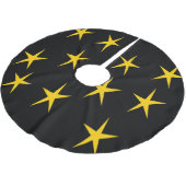 YELLOW STARS POLYESTER WEIHNACHTSBAUMDECKE (Schrägansicht)