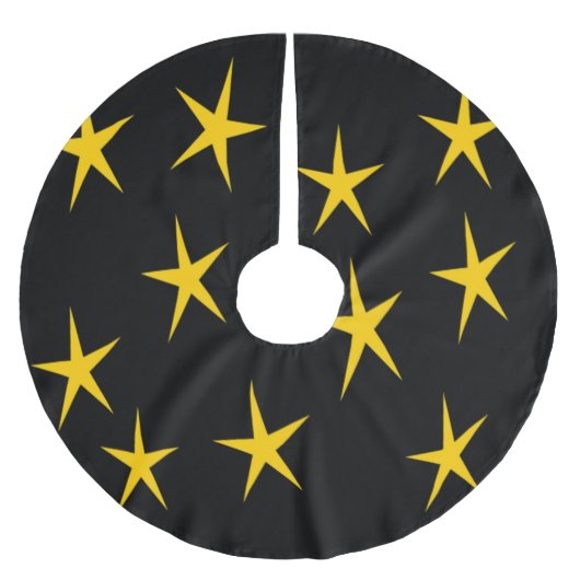 YELLOW STARS POLYESTER WEIHNACHTSBAUMDECKE (Vorderseite)