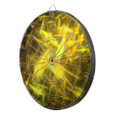 Yellow Static Fraktal Dart Board Dartscheibe (Vorderseite rechts)