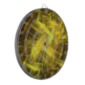 Yellow Static Fraktal Dart Board Dartscheibe (Vorderseite Links)