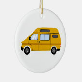 Yellow Stealth Camper Van Top Mobile Freiheit Keramik Ornament (Rechts)