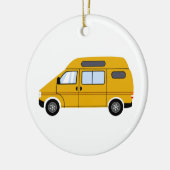 Yellow Stealth Camper Van Top Mobile Freiheit Keramik Ornament (Links)