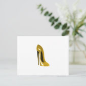 Yellow Stiletto Shoe Postkarte (Stehend Vorderseite)