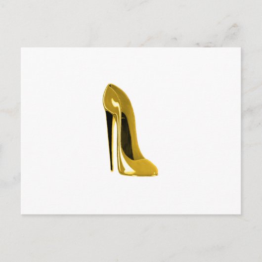 Yellow Stiletto Shoe Postkarte (Vorderseite)