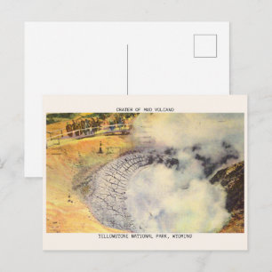 Yellow stone Nationalpark, Wyoming Volcano-Geschen Postkarte