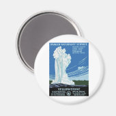 Yellow Stone Park - Old Faithful Geyser Magnet (Vorderseite/Rückseite)