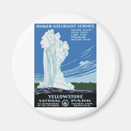 Yellow Stone Park - Old Faithful Geyser Magnet (Vorne)