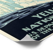 Yellow Stone Vintage Travel Poster (Ecke)
