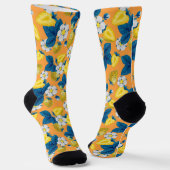 Yellow strawberries on orange socken (Gewinkelt)