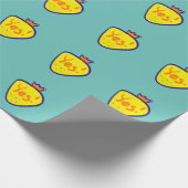 Yellow strawberry geschenkpapier (Ecke)