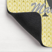 Yellow Strickmousepad mit Monogramm Mousepad (Ecke)