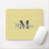 Yellow Strickmousepad mit Monogramm Mousepad (Mit Mouse)