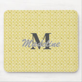 Yellow Strickmousepad mit Monogramm Mousepad (Vorne)