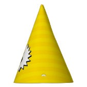 Yellow Strike Speech Bubble Superhero Themed Partyhütchen (Rechts)