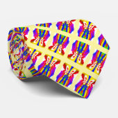 Yellow Stripe fun Xmas Krawatte (Gerollt)