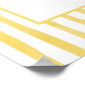 Yellow Stripe Hand Drawn Welcome Wedding Poster (Ecke)