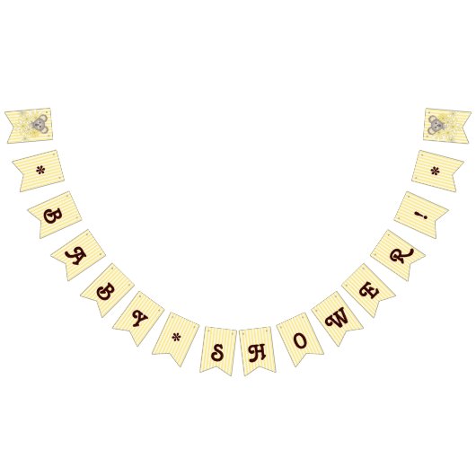 Yellow Stripe Koala Gender Neutral Baby Dusche Wimpelkette (Alle)