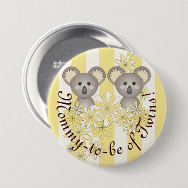Yellow Stripe Niedlich Baby Koalas Mama-to-be von  Button